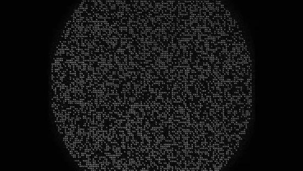 A circular image showing 6,100 sources of light
